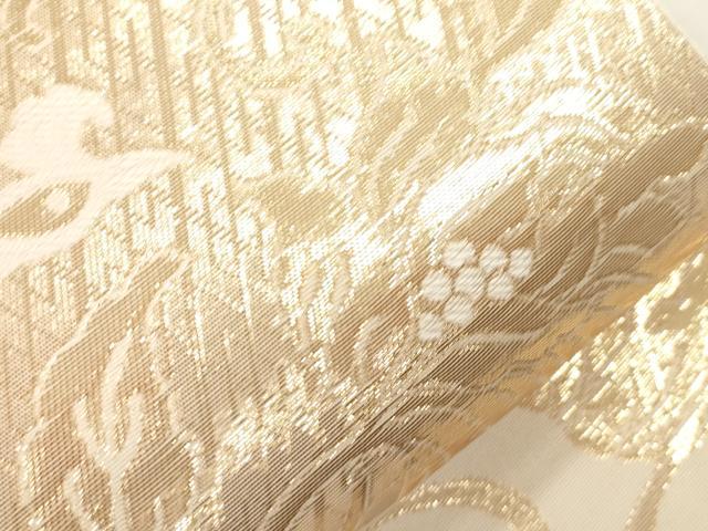 平和屋本店▼六通柄袋帯 鳳凰花文 本金九百錦 正絹 逸品 未使用 CABL4521dy