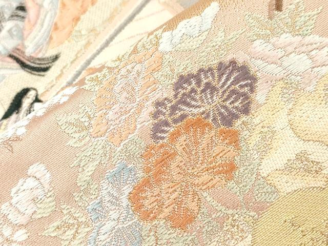 平和屋本店▼六通柄袋帯 神泉苑風情 純金箔 正絹 逸品 CABL4548dy