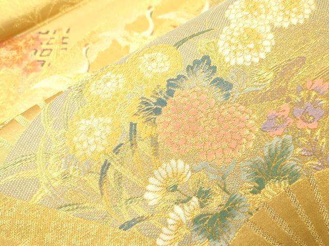 平和屋本店▼六通柄袋帯 琳派瑞祥錦 本金箔つづれ 正絹 逸品 CABL4553dy