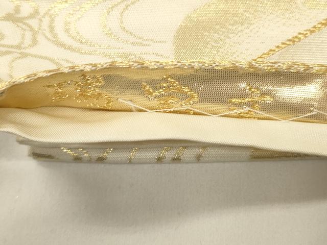 平和屋本店▼六通柄袋帯 瑞宝文 純金箔二重引 24金 正絹 逸品 CABL4568dy