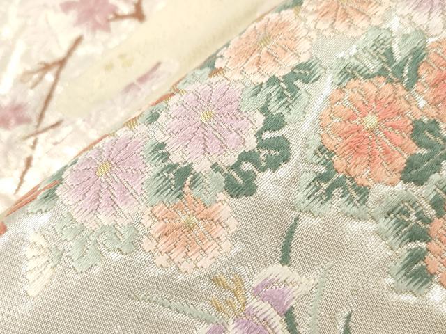 平和屋本店▼六通柄袋帯 風景文 本金三重箔 正絹 逸品 CABL4596dy