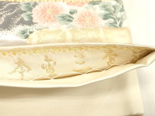 平和屋本店▼六通柄袋帯 風景文 本金三重箔 正絹 逸品 CABL4596dy