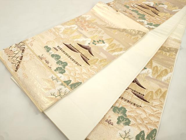 平和屋本店▼六通柄袋帯 京の四季 純金箔24K 正絹 逸品 未使用 CABL4602dy