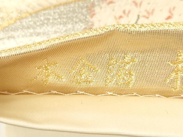 平和屋本店▼六通柄袋帯 桧扇祭礼文 本金箔 正絹 逸品 CABL4605dy