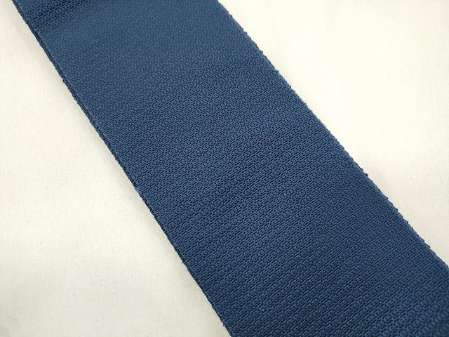 平和屋着物●男性 本場筑前博多織 角帯 幾何学文 留紺色 正絹 逸品 CABL4657dy