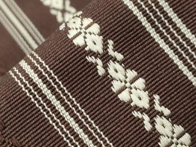 平和屋着物●男性 本場筑前博多織 角帯 献上 正絹 逸品 CABL4671dy
