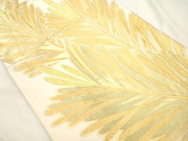平和屋着物●西陣 川島織物 六通柄 本袋帯 草木文 金糸 三越扱い 正絹 逸品 CABL4705dy