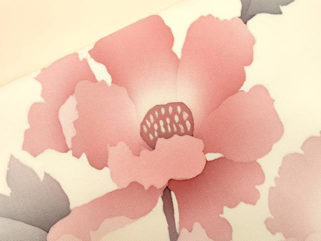平和屋着物●塩瀬 九寸名古屋帯 作家物 ろうけつ染め 草花文 正絹 逸品 CABL4722dy