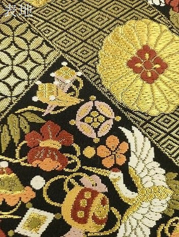 平和屋着物●ワンタッチつけ帯 唐織 宝物桐菊文 金糸 正絹 逸品 CABL4749dy