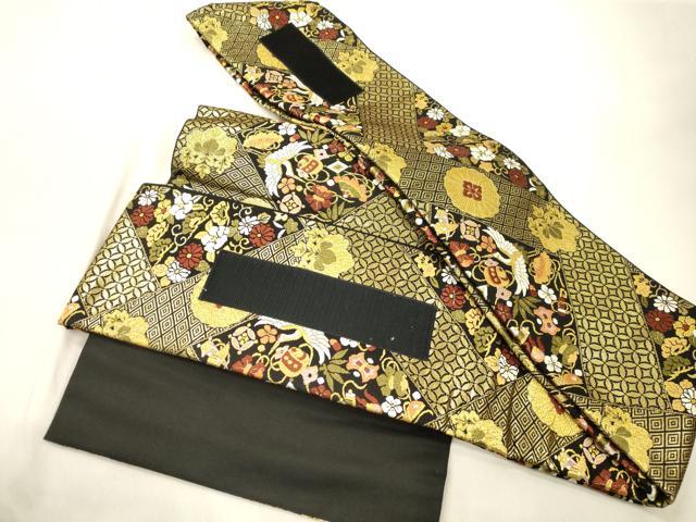 平和屋着物●ワンタッチつけ帯 唐織 宝物桐菊文 金糸 正絹 逸品 CABL4749dy