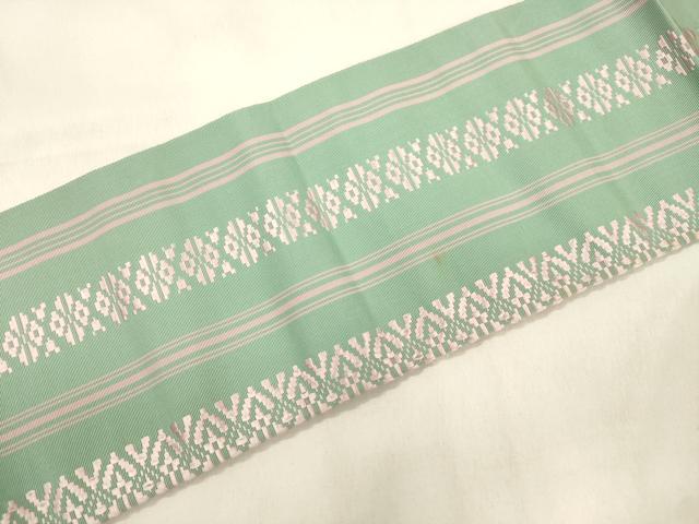 平和屋着物●本場筑前博多織 つけ帯 献上 正絹 逸品 CABL4750dy