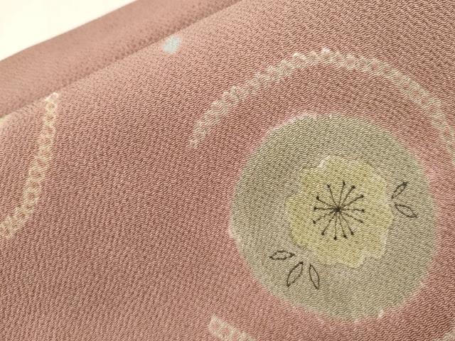 平和屋着物●つけ帯 絞り 舞花文 鬼しぼ縮緬 正絹 逸品 CABL4755dy