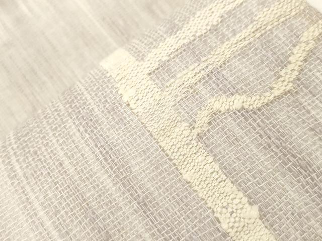 平和屋着物▽太鼓柄袋帯 スリーシーズン 春夏秋 すくい織 幾何学鳥文 正絹 逸品 CABL4759dy