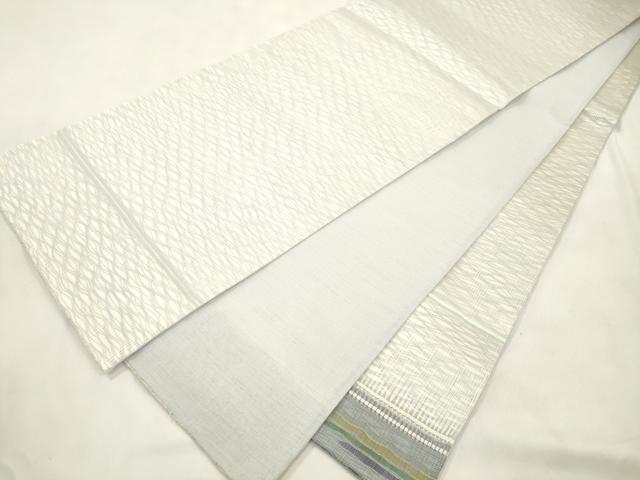 平和屋着物▽太鼓柄袋帯 スリーシーズン 春夏秋 櫛織 幾何学文 やまと誂製 正絹 逸品 CABL4762dy
