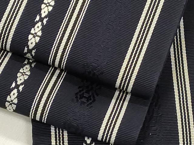 平和屋着物●男性 本場筑前博多織 角帯 献上 正絹 逸品 CABL4793dy