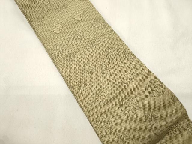 平和屋着物●男性 本場筑前博多織 角帯 幾何学丸文 正絹 逸品 CABL4796dy