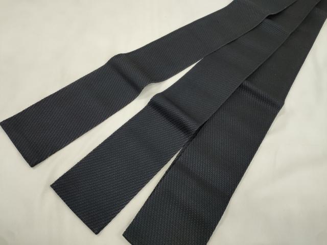 平和屋着物●男性 本場筑前博多織 角帯 濃紺地 正絹 逸品 CABL4797dy