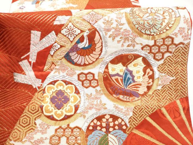 平和屋本店▼六通柄袋帯 唐織 瑞華寺宝文 本金箔 正絹 逸品 CABL4803hy