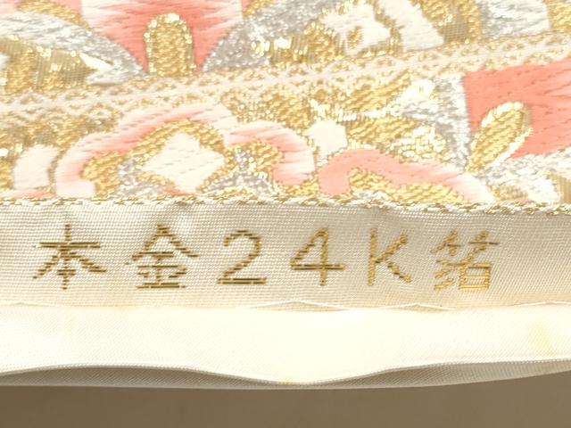 平和屋本店▼六通柄袋帯 松風 本金24K箔 正絹 逸品 CABL4828hy
