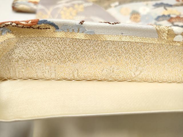 平和屋本店▼六通柄袋帯 唐織 醍醐花宴文 本金箔 正絹 逸品 CABL4839hy