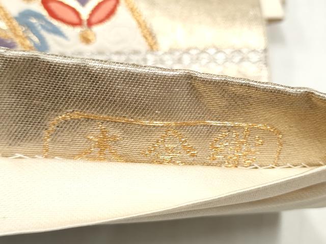 平和屋本店▼六通柄袋帯 唐織 能衣裳文 本金織 正絹 逸品 CABL4855hy