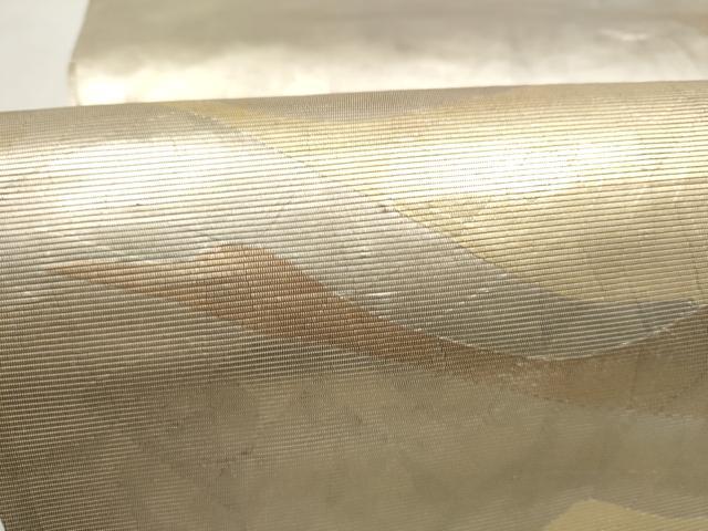 平和屋本店▼六通柄袋帯 光琳之鶴 本金織箔 正絹 逸品 CABL4881hy