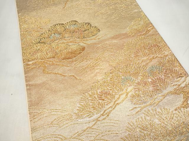 平和屋本店▼六通柄袋帯 綴れ 浜松文 本金箔 正絹 逸品 CABL4966hy