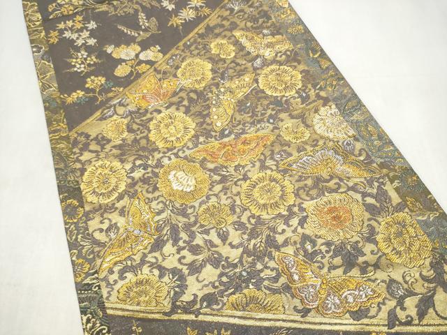 平和屋本店▼六通柄袋帯 蒔絵名寶文 本金漆箔 正絹 逸品 CABL4974hy