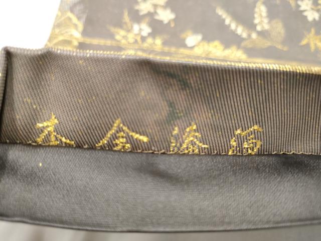 平和屋本店▼六通柄袋帯 蒔絵名寶文 本金漆箔 正絹 逸品 CABL4974hy