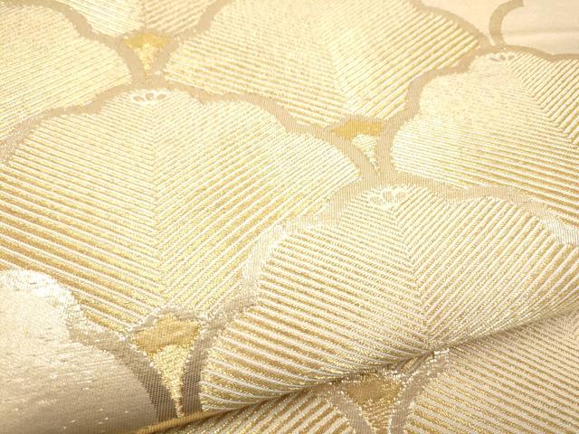 平和屋本店▼六通柄袋帯 銀彩錦 本金二重箔 正絹 逸品 CABL4982hy