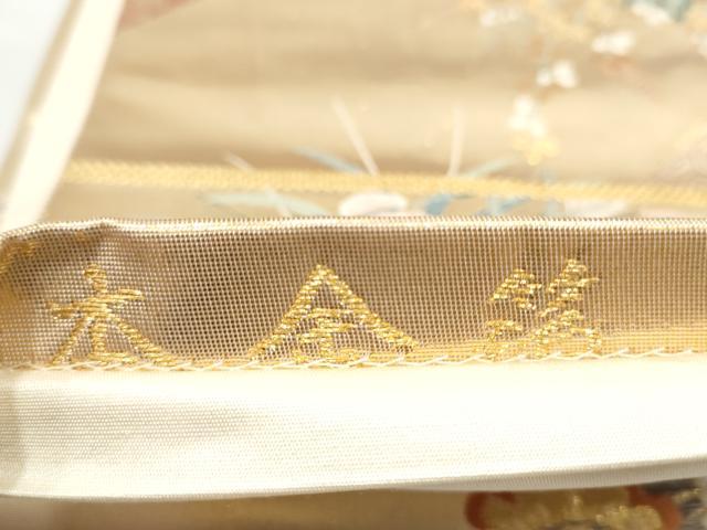平和屋本店▼六通柄袋帯 花籠文 本金箔 正絹 逸品 CABL4988hy