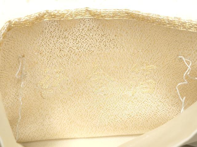 平和屋本店▼「美しいキモノ」お馴染みのメーカー となみ織物 六通柄袋帯 扇面御所車花文 正絹 逸品 CABL4994hy