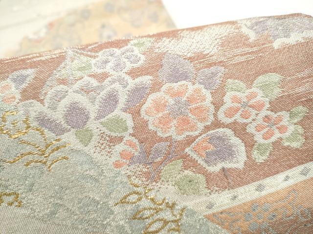 平和屋本店▼六通柄袋帯 正創院 純金箔 正絹 逸品 CABL5002hy