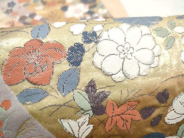 平和屋本店▼六通柄袋帯 辻が花 九百錦 純金箔 正絹 逸品 CABL5017hy