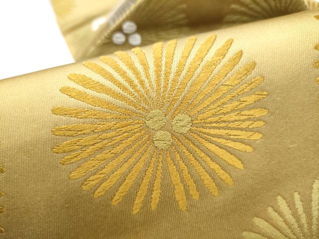 平和屋着物●九寸名古屋帯 唐織 松葉文 正絹 逸品 CABL5047hy