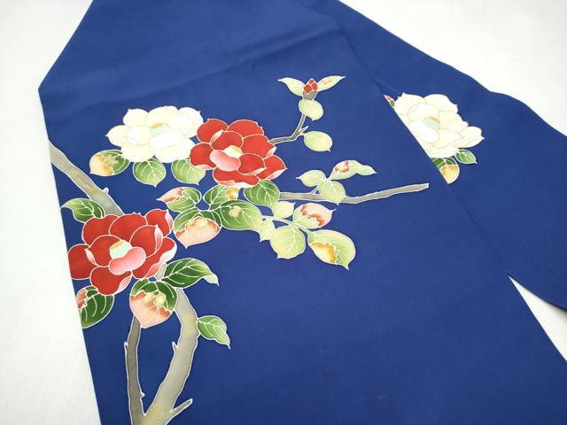 平和屋着物▼塩瀬 九寸名古屋帯 枝椿 金彩 正絹 逸品 CABL5074hy