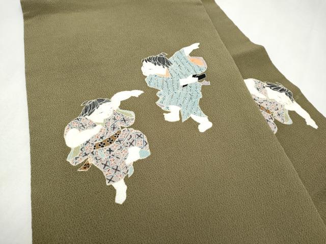平和屋着物●九寸名古屋帯 童子遊び 鬼しぼ縮緬 正絹 逸品 CABL5083hy