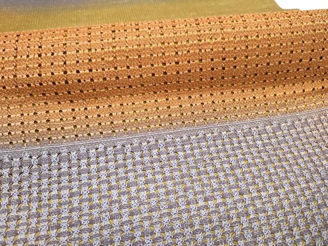 平和屋着物●中国三大刺繍 スワトウ刺繍 中国工芸美術大師 王殿太 袋帯 霞文 金糸 正絹 逸品 CABL5092hy