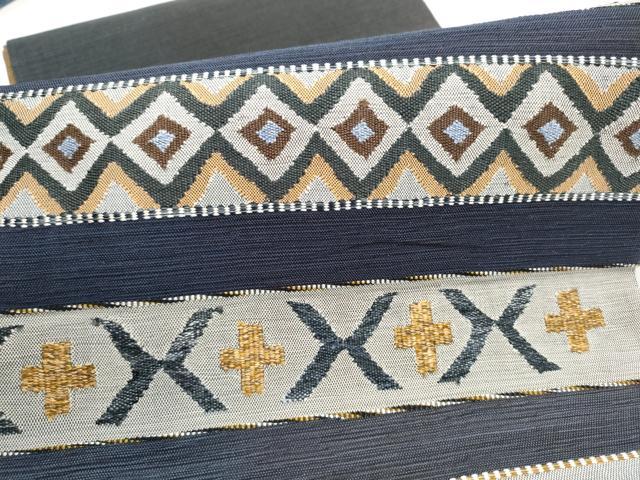 平和屋着物●両面 太鼓柄 京袋帯 すくい織 花唐草文 正絹 逸品 CABL5183hy