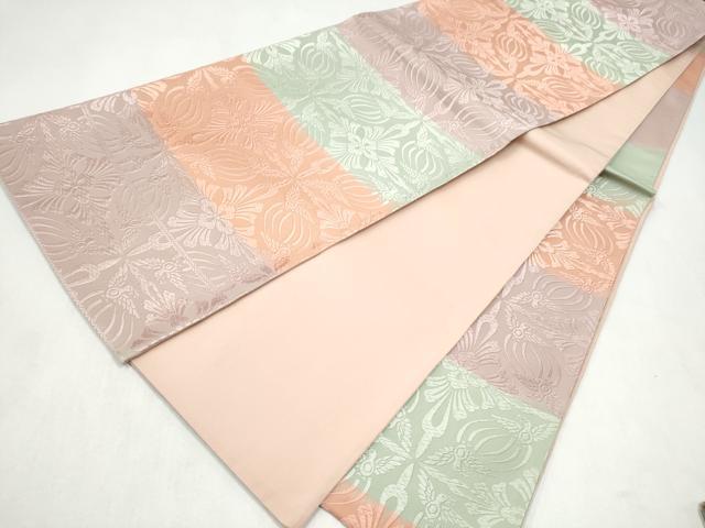 平和屋着物●六通柄袋帯 花鳥文 正絹 逸品 CABL5188hy