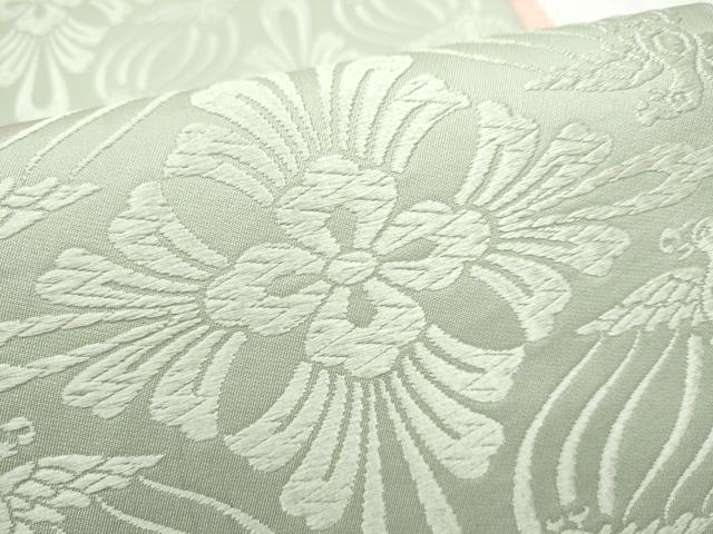平和屋着物●六通柄袋帯 花鳥文 正絹 逸品 CABL5188hy