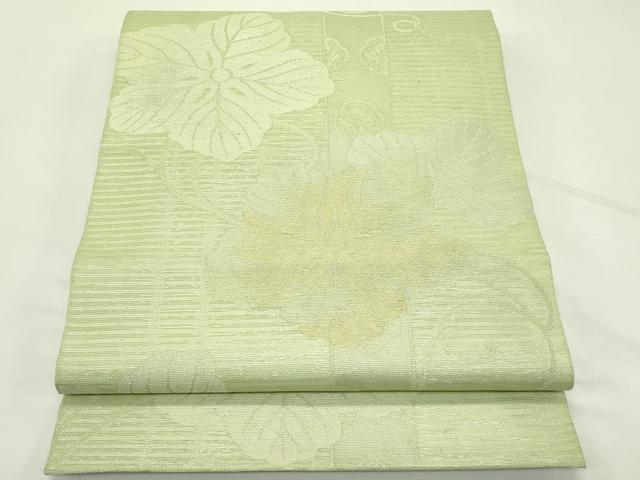 平和屋着物*夏物 六通柄 本袋帯 草花文 金銀糸 正絹 逸品 CABL5209rv