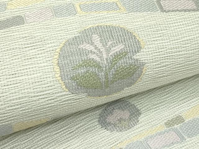 平和屋着物*夏物 六通柄袋帯 草花文 正絹 逸品 未使用 CABL5220rv