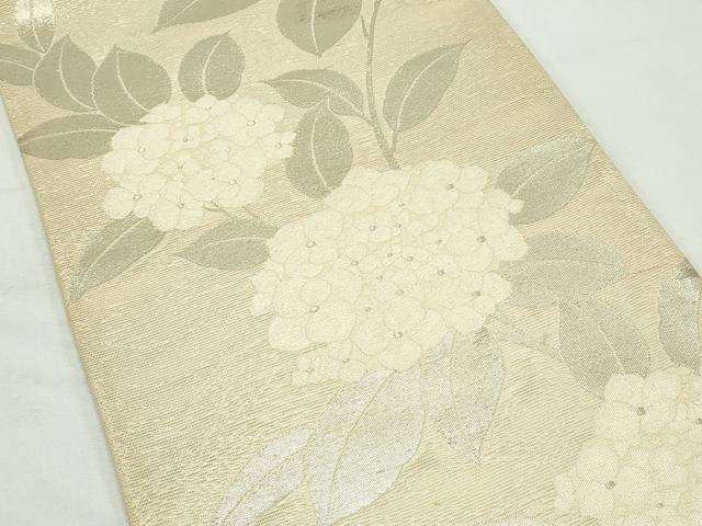平和屋着物*夏物 六通柄袋帯 紫陽花 銀糸 正絹 逸品 CABL5221rv