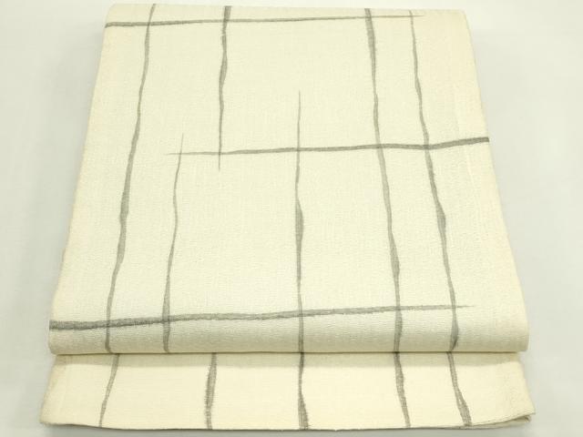 平和屋着物*夏物 全通柄袋帯 変わり格子 正絹 逸品 CABL5237rv