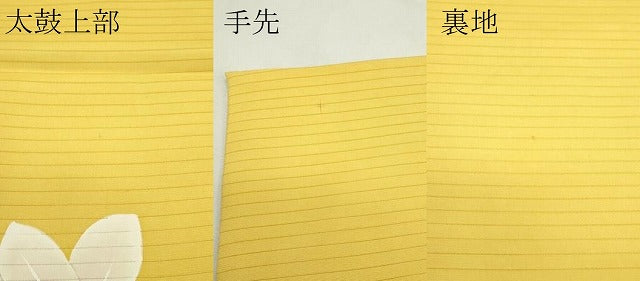 平和屋着物*夏物 絽塩瀬 九寸開き名古屋帯 手描き 草花文 正絹 逸品 CABL5257rv