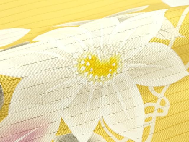 平和屋着物*夏物 絽塩瀬 九寸開き名古屋帯 手描き 草花文 正絹 逸品 CABL5257rv