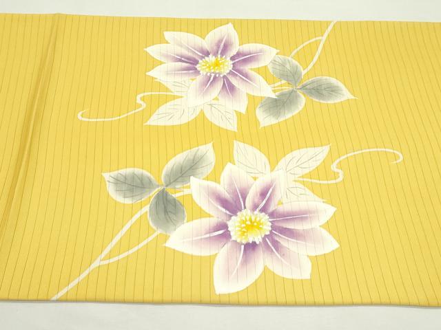 平和屋着物*夏物 絽塩瀬 九寸開き名古屋帯 手描き 草花文 正絹 逸品 CABL5257rv