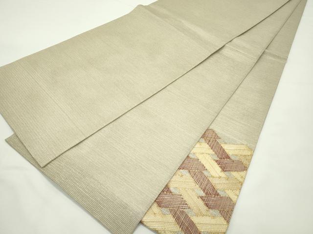 平和屋着物*夏物 太鼓柄袋帯 網目文様 金糸 正絹 逸品 CABL5265rv