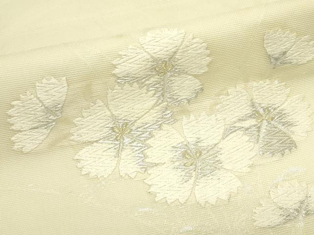 平和屋着物*夏物 九寸開き名古屋帯 唐織 撫子 金銀糸 正絹 逸品 CABL5280rv
